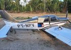 PF apreende avião com meia tonelada de drogas em pista clandestina em Rondônia