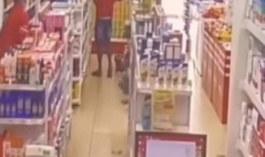 Câmeras flagram homem furtando farmácia no centro de Cerejeiras