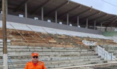 Major do Corpo de Bombeiros realiza vistoria em obras da arena de eventos no Parque de Exposições de Vilhena