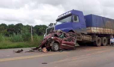 Família morre em trágico acidente na BR-364 a caminho de Cerejeiras; criança de 6 meses está entre as vítimas