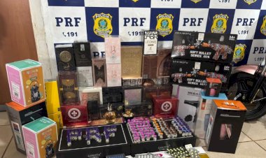 PRF apreende eletrônicos e medicamentos contrabandeados na BR-364 em Ariquemes (RO)