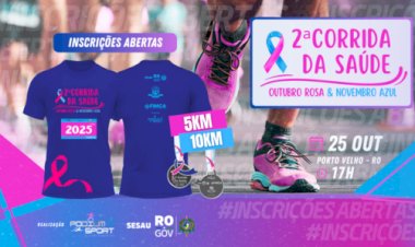 Governo de Rondônia abre inscrições para 2ª Corrida da Saúde com gesto solidário: doar sangue para participar