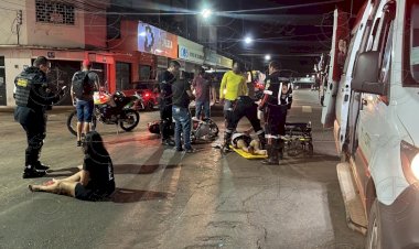 Briga em distribuidora termina em atropelamento e deixa duas pessoas feridas em Vilhena