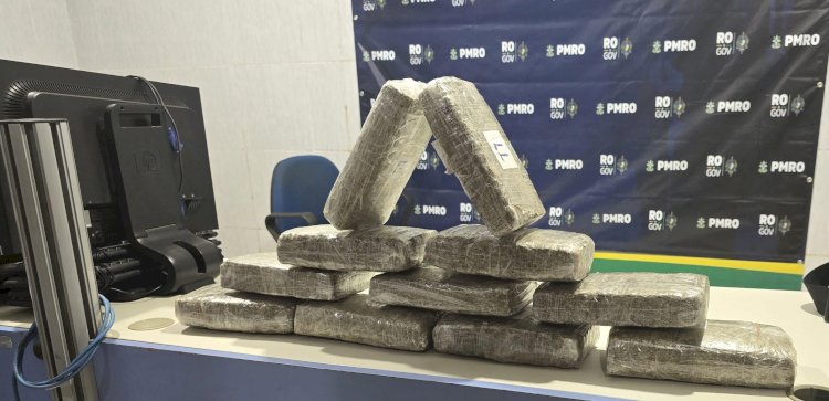 PM apreende 12 kg de maconha na BR-364 e causa prejuízo de R$ 67 mil ao tráfico em Rondônia