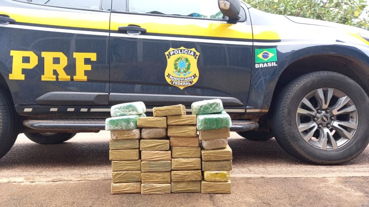 PRF apreende 34 kg de cocaína escondidos em carro durante fiscalização em Porto Velho