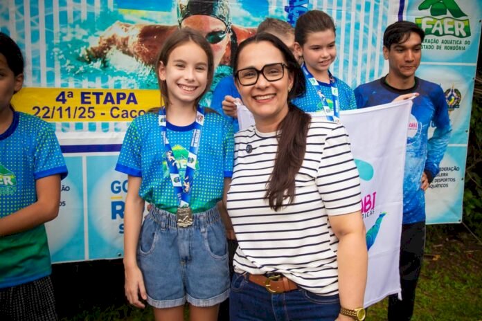 Cacoal recebe 4ª etapa do Circuito Rondoniense de Natação viabilizada por emenda da deputada Rosangela Donadon