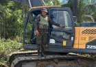 Operação ambiental apreende escavadeira e embarga área por desmatamento irregular em São Miguel do Guaporé