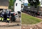Cinco pessoas morrem em grave colisão entre veículo da Saúde e carreta na BR-364, em RO