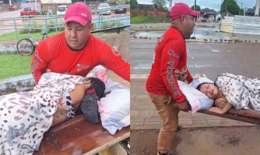 Família improvisa maca com porta e leva jovem ferida após demora de ambulância em Porto Velho