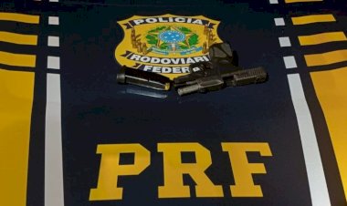 Homem é preso com pistola 9mm e munições durante fiscalização da PRF na BR-364