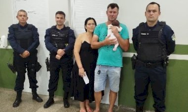 Policiais militares agem com rapidez e salvam recém-nascida engasgada em Espigão do Oeste