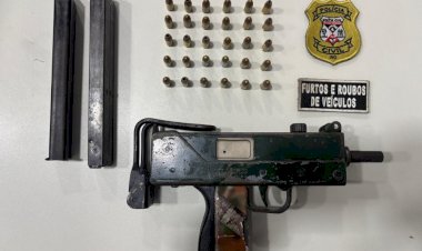 PORTO VELHO: Polícia Civil apreende metralhadora e munições durante operação contra furtos e roubos de veículos