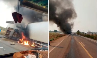 Acidente entre três caminhões deixa três mortos na BR-364, em Itapuã do Oeste