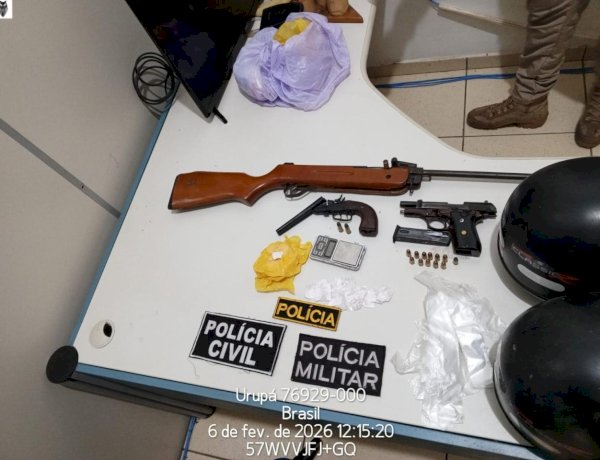 Operação contra facção em RO prende suspeito e apreende armas, drogas e munições