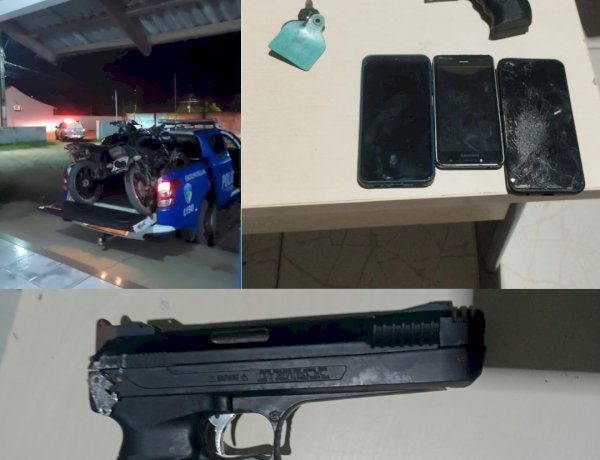 Homem é preso com arma de fogo após manobras perigosas na madrugada em Machadinho d’Oeste