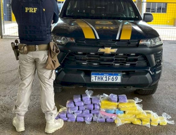 PRF apreende mais de 30 kg de cocaína e prende motorista na BR-364 em Rondônia