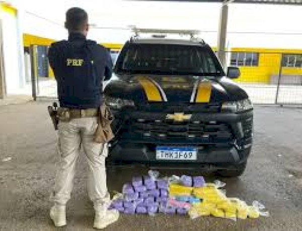PRF apreende mais de 30 quilos de droga durante fiscalização na BR-364 em Ji-Paraná
