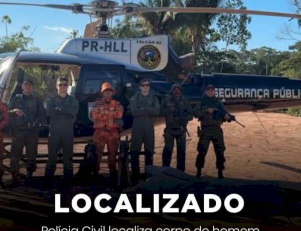 Polícia Civil encontra corpo de homem desaparecido há 19 dias em área de garimpo em Rondônia