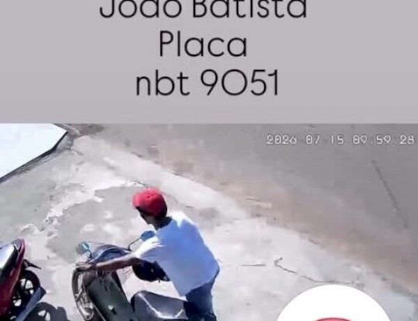 Honda Biz é furtada em frente a casa em Jaru e ação é registrada por câmeras