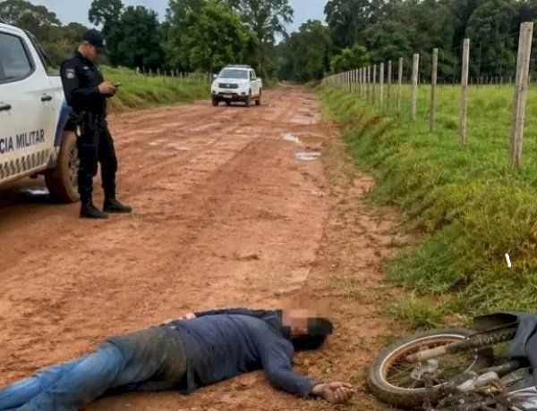 Trabalhador de 49 anos morre após sofrer mal súbito enquanto pilotava moto em área rural
