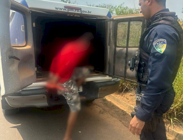 Suspeito de assaltar mercadinho é preso pela PM durante fuga pela RO-133