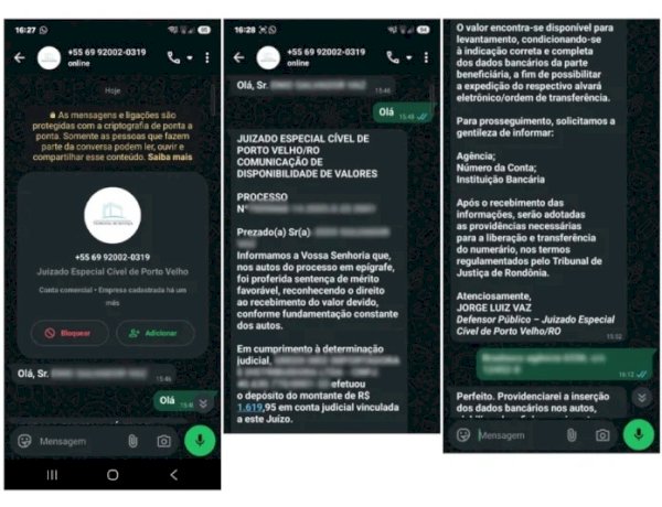 TJRO alerta sobre golpe em que criminosos se passam por integrantes da Justiça e cobram PIX