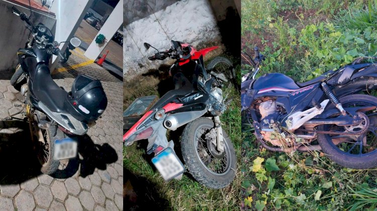 Ji-Paraná: Polícia Militar recupera três motos furtadas ou roubadas durante o fim de semana