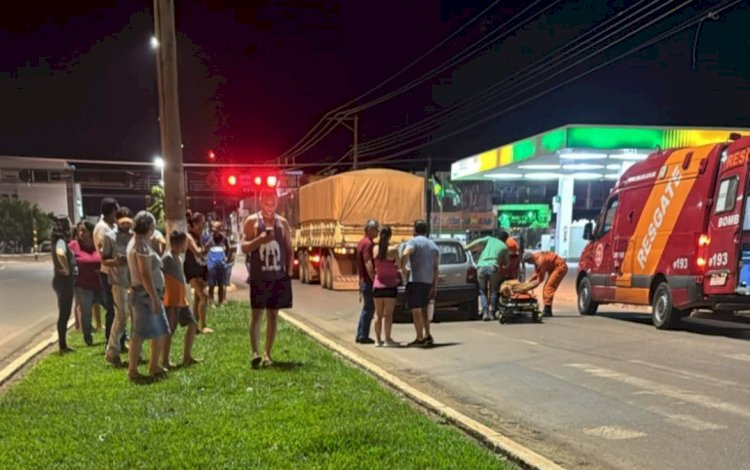 Colisão entre carro e carreta deixa dois feridos na BR-435 em Cerejeiras