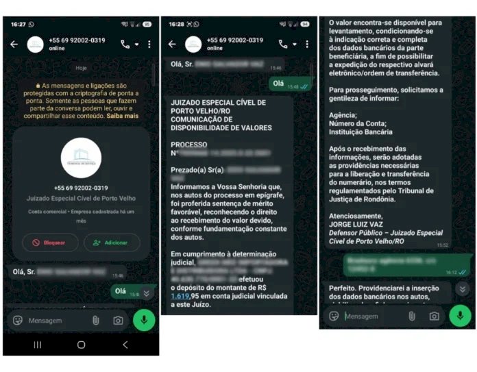 TJRO alerta sobre golpe em que criminosos se passam por integrantes da Justiça e cobram PIX