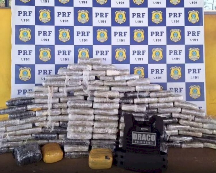 Polícia apreende 160 kg de skunk escondidos em baldes de massa corrida em Ji-Paraná