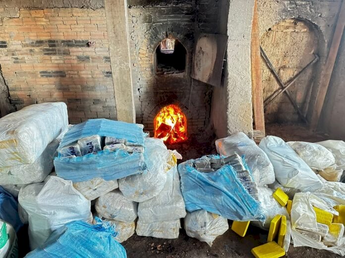 PF incinera mais de 3,6 toneladas de entorpecentes apreendidos em Rondônia