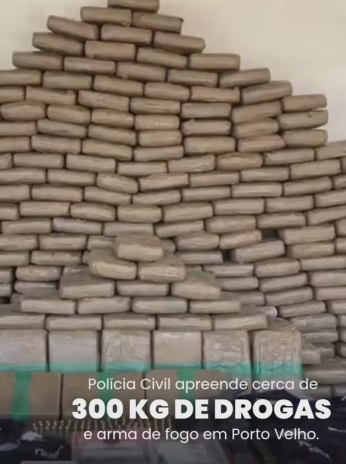 Denarc apreende cerca de 300 quilos de skunk, arma e colete balístico em Rondônia